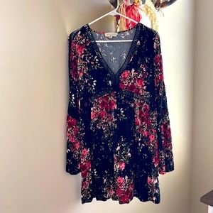 Lovestich dress. Worn twice. Black with bell sleeve.